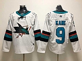 Sharks 9 Evander Kane White Adidas Jersey,baseball caps,new era cap wholesale,wholesale hats